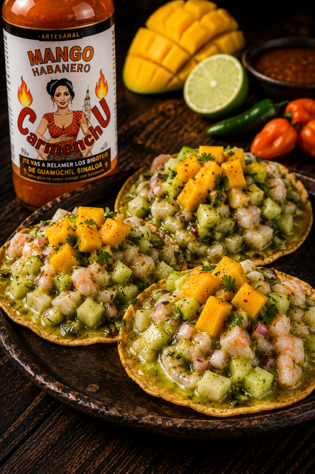 Tostadas de Ceviche Verde